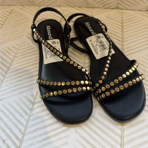 Abound Women's Sandals with Black and Gold Accents